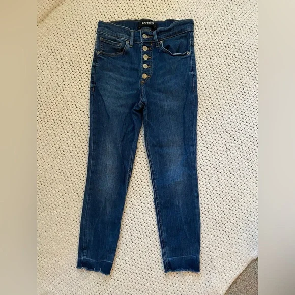 Petite Size 2 Jeans Bundle Express American Eagle - Picture 2 of 10